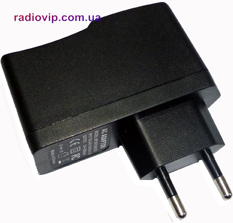 картинка Зарядка 220V - 1гн USB  (5V-1A) от интернет магазина Radiovip