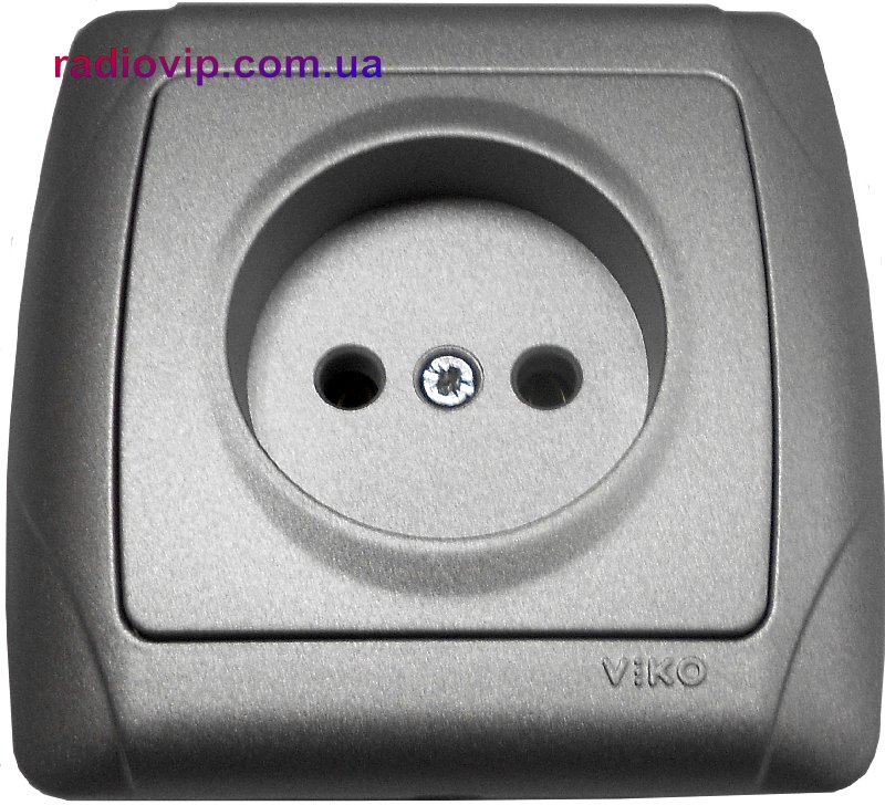 картинка Розетка VIKO CARMEN DECORA 1-я внутр. срібна 93010007 от интернет магазина Radiovip