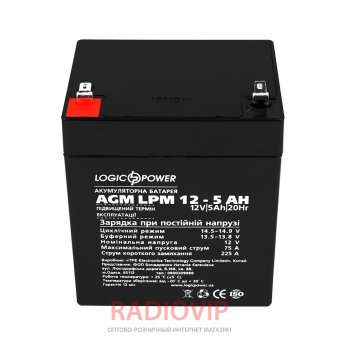 картинка Аккумулятор AGM LPM 12 - 5.0 AH от интернет магазина Radiovip