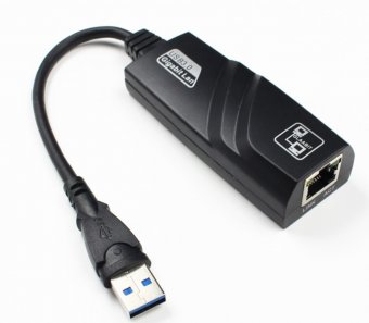 картинка Сетевая карта 3.0 USB - Lan RJ45 черная HY-3001 от интернет магазина Radiovip