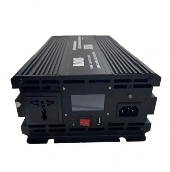 картинка Инвертор с чистой синусоидой 12V в 220V ProFix-1000W (макс.2000W) с зарядкой + UPS, LCD дисплей от интернет магазина Radiovip