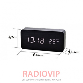 Часы с термометром прямоугольные