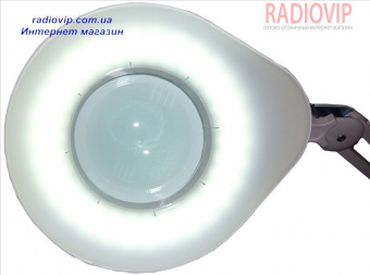 картинка Лупа-лампа с LED подсветкой на струбцине, диопт 5Х, диам-130мм 90LED 7W 8608L от интернет магазина Radiovip