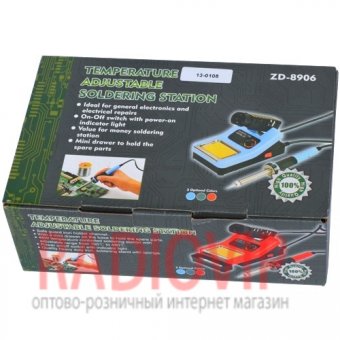 картинка Паяльная станция ZD-8906, 48W, 160-480*C от интернет магазина Radiovip