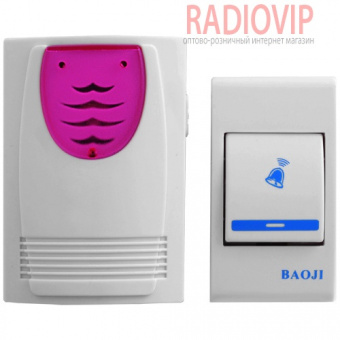 картинка Беспроводной дверной звонок BAOJI 203 DС от интернет магазина Radiovip