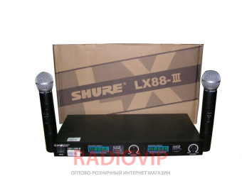 картинка Радиомикрофон Shure LX 88 II 2 микрофона (копия) от интернет магазина Radiovip