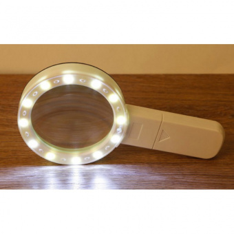картинка Лупа с подсветкой диаметр 90 мм увеличение в 10 раз от интернет магазина Radiovip