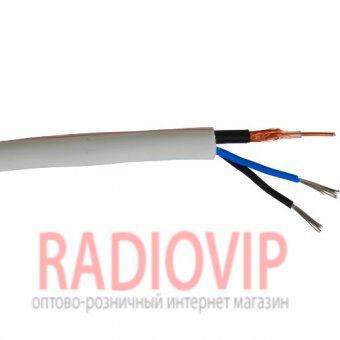 картинка Кабель 2C2V(0,87Сu/48x0.12Cu)+ 2x0,75TCu, диам.-5,6мм, белый от интернет магазина Radiovip