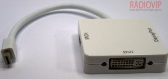 картинка Переходник шт.mini Display Port- Digi-Port (HDMI, DVI, Display Port) от интернет магазина Radiovip