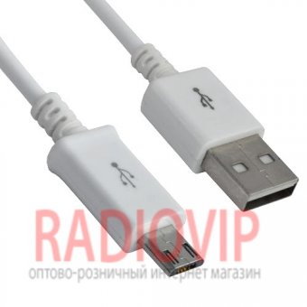 картинка Шнур шт.USB А -шт.miсro USB (Samsung), long pin, 1м, белый от интернет магазина Radiovip