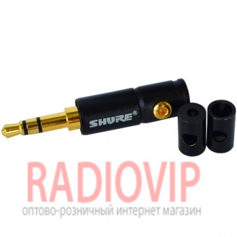 картинка Штекер 3,5мм стерео, Shure, металл. корпус, чёрный от интернет магазина Radiovip