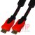 картинка Шнур HDMI (шт.- шт.) Vers.-1,4, gold, фильтр+ сетка, 5м, чёрно-красный от интернет магазина Radiovip