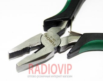 картинка Плоскогубцы с кусачками,черно-зелёные ручки 105мм,Q100 от интернет магазина Radiovip