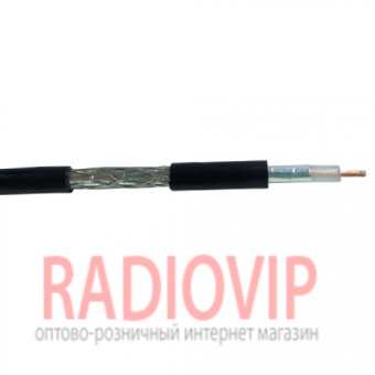 картинка Кабель RG-58C/U, (19x0,18Сu/64х0,12TCСА), диам-5мм, чёрный от интернет магазина Radiovip