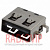картинка Гнездо USB тип A (180*), монтажное от интернет магазина Radiovip