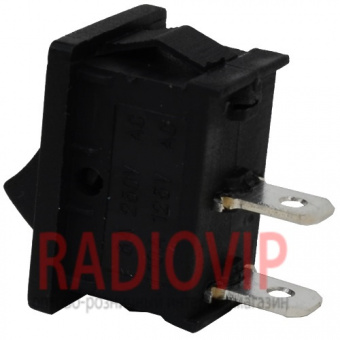картинка Переключатель KCD-101-01 ON-OFF, 2pin, 6A, 220V, черный от интернет магазина Radiovip