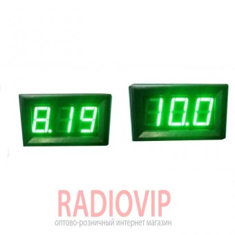 картинка Амперметр A-27DC до 10А встроенный шунт ((зеленые цифры) от интернет магазина Radiovip
