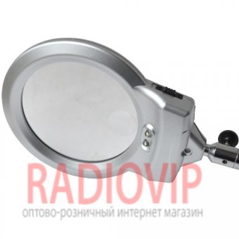 картинка Лупа-лампа с LED подсветкой с прищепкой, круглая, 2.25Х+5Х, диам-107мм+26мм, MG15120-B от интернет магазина Radiovip