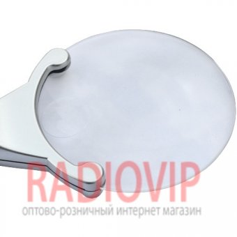 картинка Лупа ручная круглая с LED подсветкой 2Х+6Х диам. 130+26мм MG2B-10 от интернет магазина Radiovip