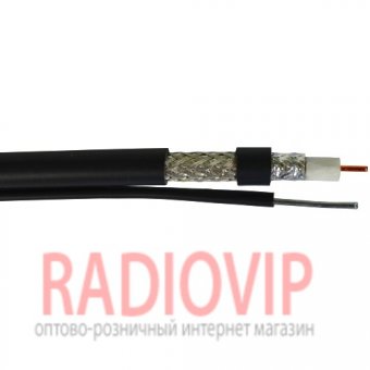 картинка Кабель RG-11 (F1160BVM) EuroSat с тросом, чёрный, 305м от интернет магазина Radiovip