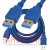 картинка Шнур USB (шт.A- шт.А), version 3,0, диам.-5,5мм, 1,5м, синий от интернет магазина Radiovip