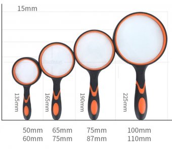картинка Лупа резиновая диаметр 65 мм, увеличение 6 раз от интернет магазина Radiovip