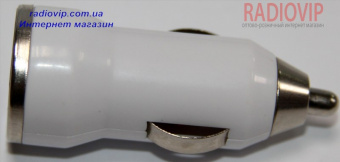 картинка Автомоб. зарядка (шт.прикур.- 2гн.USB), 5V, 3,1A (1А+2,1А), белая от интернет магазина Radiovip