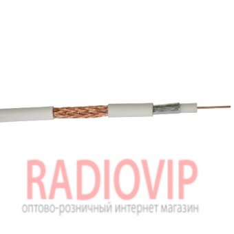 картинка Кабель RG-6 (1,02CCS+4.8PE+96/0,12сса),диам-6,8мм. белый, 100м от интернет магазина Radiovip