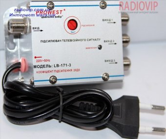 картинка Усилитель для кабельного 20Дб  3вихода от интернет магазина Radiovip
