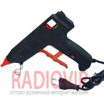 картинка Клеевой пистолет с кнопкой HD-02, под клей 11мм, 120W, черный от интернет магазина Radiovip