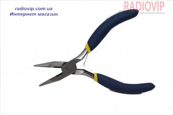 картинка  Мини плоскогубцы длинный нос, 125мм, сине-желтая ручка от интернет магазина Radiovip