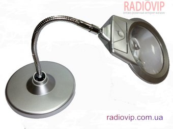 картинка Лупа настольная гибкая с LED MG4B-5, круглая, 2,5Х, диам-90мм. 5х22мм от интернет магазина Radiovip