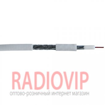 картинка Кабель RG-59, (0,81CCS+AL-foil+64/0,12AL), диам-6.1мм, белый, 100м от интернет магазина Radiovip
