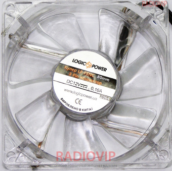 картинка Вентилятор корпусной LogicPower LP F8NC, 80MM, 3pin, Color от интернет магазина Radiovip