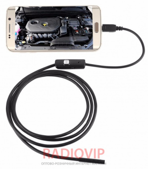 картинка Электронный эндоскоп 7mm для смартфона Android 1,5 м от интернет магазина Radiovip