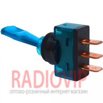 картинка Тумблер с подсветкой ASW-13D ON-OFF, 3pin, 12V, 20А от интернет магазина Radiovip