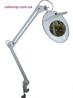 картинка Лупа-лампа с подсветкой, круглая, 5-и кр.увелич., диам-130мм ZD129A от интернет магазина Radiovip