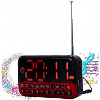 Радиоприемник-часы L-80 mp3 с аккумулятором
