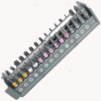 картинка Отвертка прецизионная HandsKit с комплектом насадок, 40 предметов, пластик. футляр от интернет магазина Radiovip