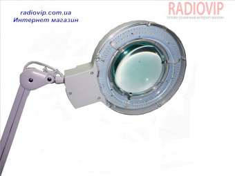 картинка Лупа-лампа с LED подсветкой настольная, круглая, 5Х, диам-125мм 8036L от интернет магазина Radiovip