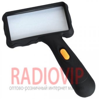 картинка Лупа ручная MG84026A прямоуг. с Led подсветкой, 2Х, диам-100х50мм от интернет магазина Radiovip