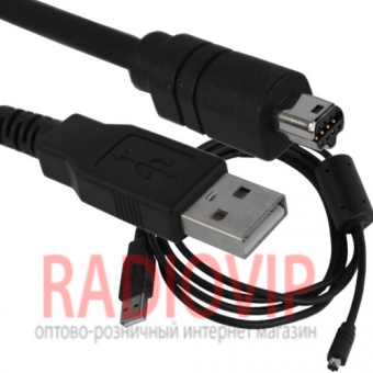 картинка Шнур шт.USB А -шт.mini USB 8pin(круглый), с фильт., диам.-3,5мм, 1.5м. от интернет магазина Radiovip
