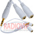 картинка Шнур шт.3.5мм cтерео -2 гн.3.5мм стерео, 0,2м, белый от интернет магазина Radiovip
