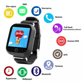 Smart часы детские с GPS Q100