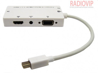 картинка Конвертор MiniDisplayPort в VGA/HDMI/DVI+питание и звук от интернет магазина Radiovip