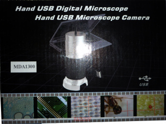 картинка Портативный USB микроскоп цифровой MDA1300 1/4” 1X---40X,200x 1.3MPx от интернет магазина Radiovip