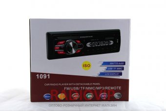 Автомагнитола 1091 с USB, FM, MP3 , съемная панель