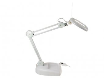 картинка Лупа-лампа с LED подсветкой, круглая, 3-x кр.увелич., диам-108 x 174 мм ZD142B от интернет магазина Radiovip