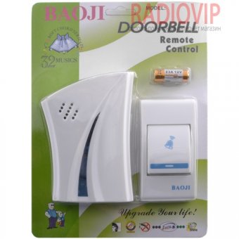 картинка Беспроводной дверной звонок BAOJI 610 DС от интернет магазина Radiovip