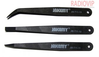 картинка Набoр инструментов Jakemy JM-T11 (3 пинцета из углепластика) от интернет магазина Radiovip
